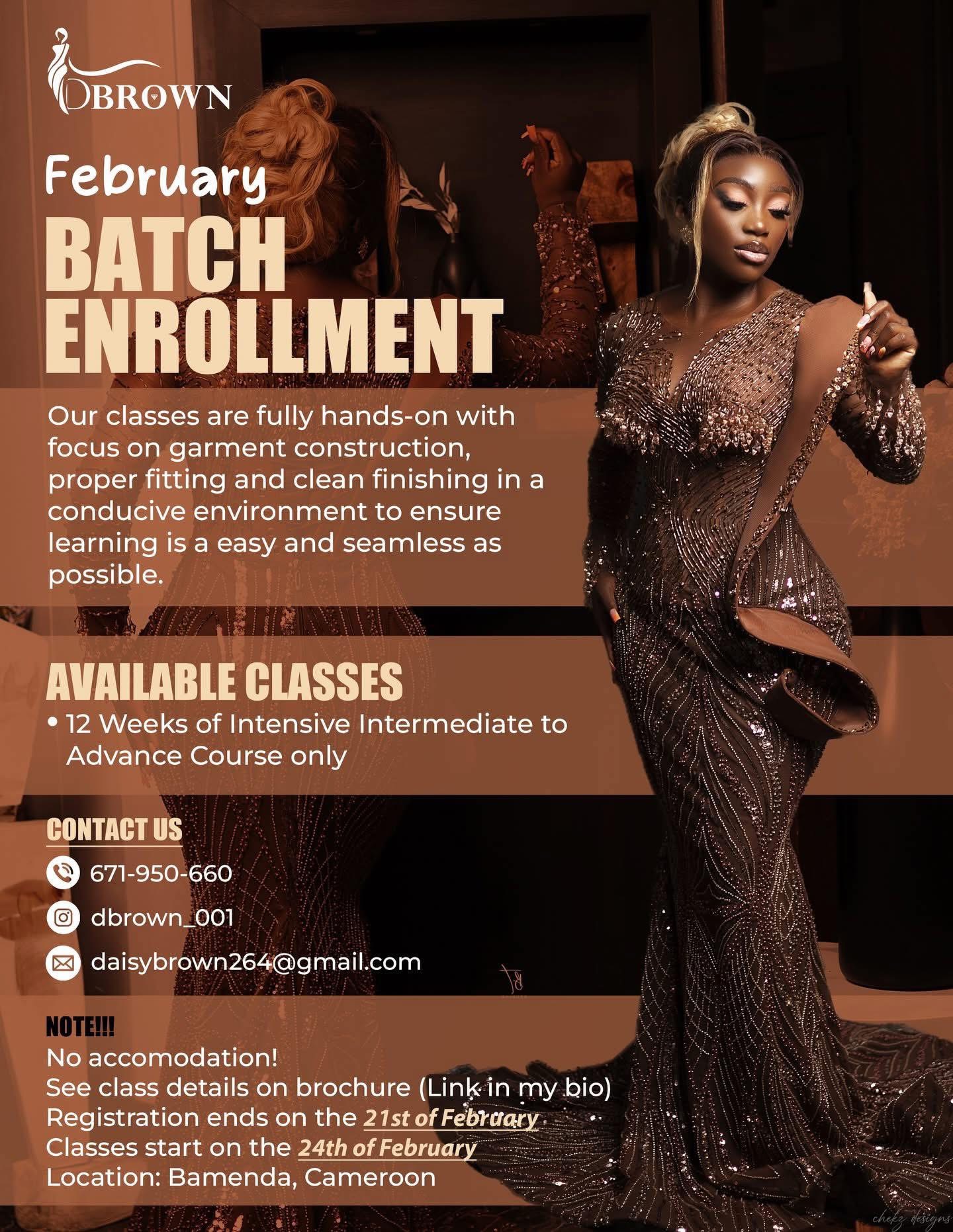 Daisy's DBROWN fashion design academy flyer